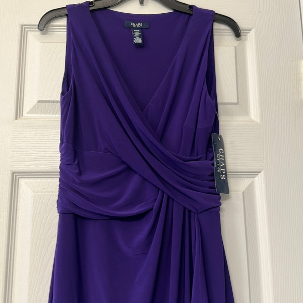 NWT Chaps Lilac (Purple) Faux Wrap Dress